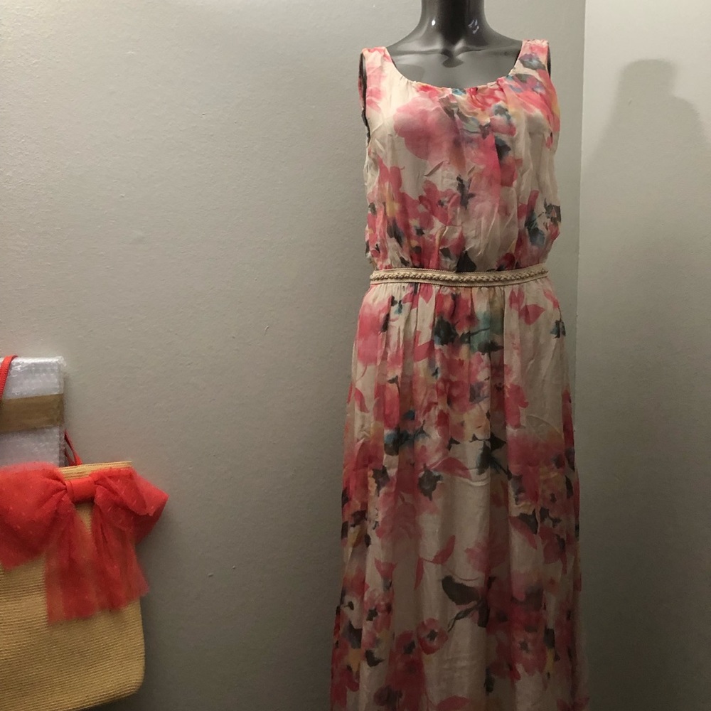 Amalfi Italian Silk Maxi Kaftan Dress main image 1